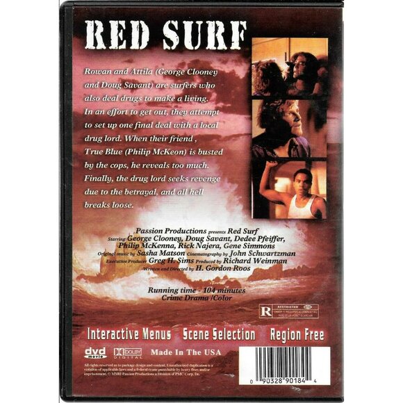 Red Surf DVD George Clooney Dedee Pfeiffer 1990 Crime Drama Movie  DVD4463 - Picture 2 of 2